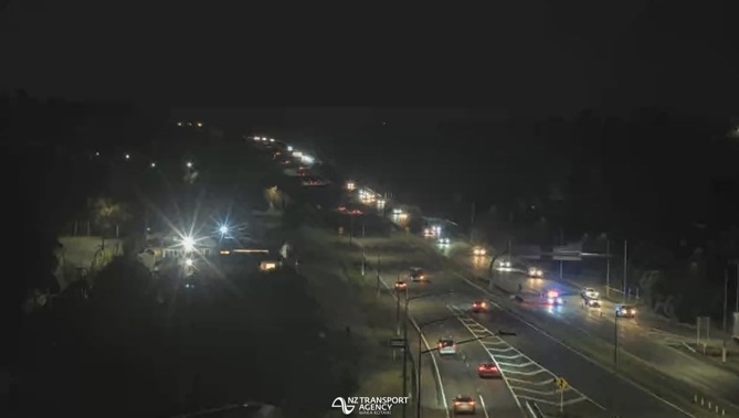 NZTA have posted photographs of the traffic queues near the scene of the crash on social media. Photo / NZTA