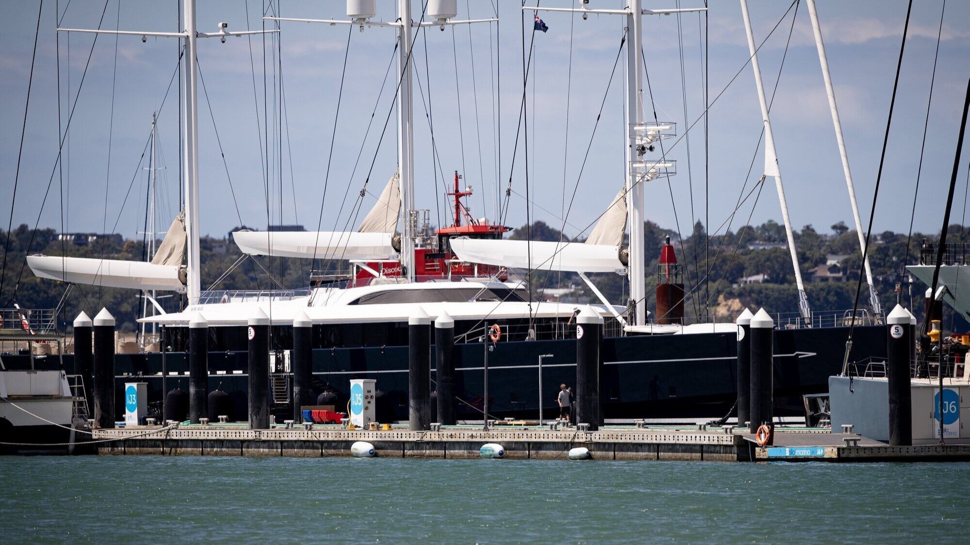 The 81-metre sailing yacht Sea Eagle which failed biosecurity requirements on arrival in New Zealand. Photo/ Dean Purcell