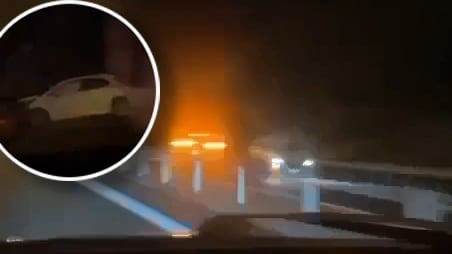 The cars crashed at speed.