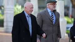 Philip Polkinghorne & Ron Mansfield KC arrive at Auckland High Court. Photo / Jason Oxenham