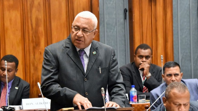 Frank Bainimarama. Photo / Fiji Parliament via RNZ Pacific