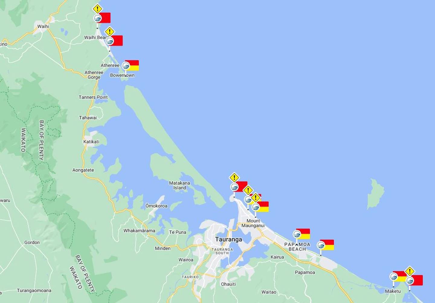 Beaches across the North Island have or are being closed as they become too dangerous for swimmers. Photo / Safeswim