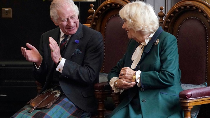 Britain's King Charles III and Camilla, Charles will be crowned in coronation next year on May 6. Photo / AP