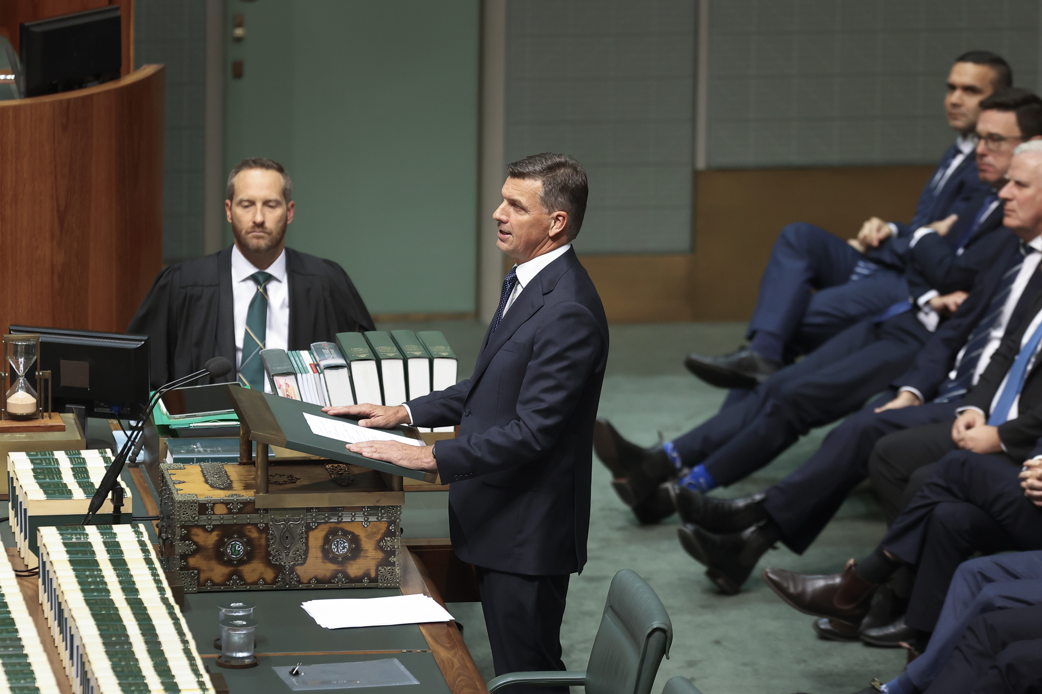 Opposition leader Angus Taylor leaves door open for One Nation partnership 