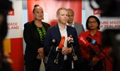 Chris Hipkins speaks at a Labour campaign rally in Wynyard Quarter, Auckland. January 22nd 2026. Photo / Sylvie Whinray