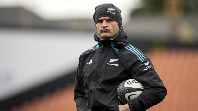 Scott Robertson, All Blacks training session, Hamilton, New Zealand, Thursday, 17 July 2025. (Photo by John Cowpland / action press)