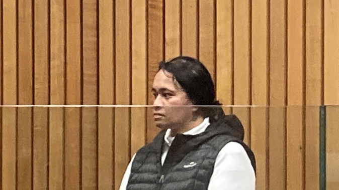 Waitapu Ina Puia in the dock of the Whanganui District Court, where she was sentenced after being found guilty of wounding with intent to injure on January 5, 2022. Photo / Leighton Keith