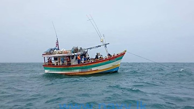 Sri Lanka Navy apprehends a local fishing trawler with 38 individuals suspected to be on an illegal migration attempt to a foreign country via sea. Photo / File / Sri Lanka Navy
