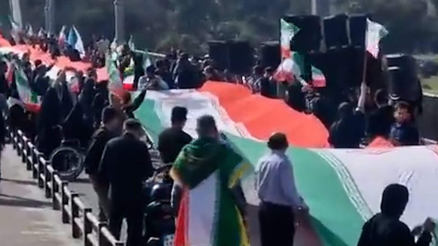 'A whole civilisation will die tonight': Iranians form human chains amid Trump's latest threat