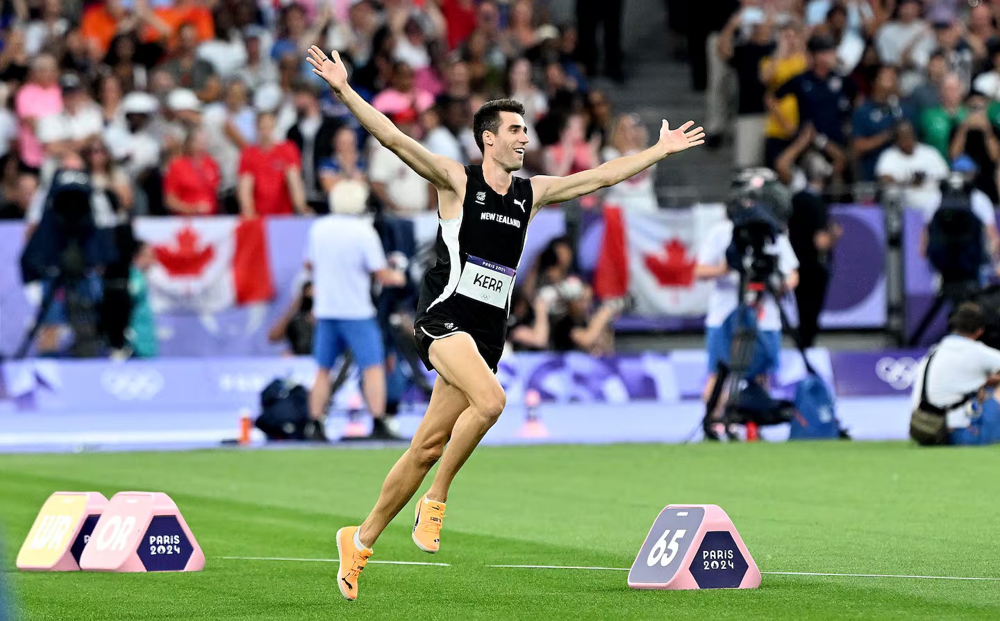 Hamish Kerr celebrates his dramatic victory. Photo / Getty Images