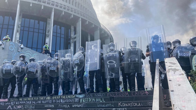 The bulk of Facebook disinformation that swirled around the violent climax of summer's Parliament protest stemmed from just a dozen local accounts. Photo / Claire Trevett