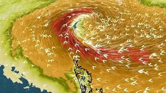 Tropical cyclone Fili is expected to bring coastal flooding and severe gales on Tuesday. (Photo / NIWA)