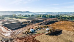 Earthworks at Drury where Kiwi Property plans the new town centre.