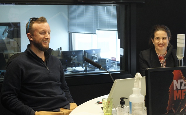 Kieran McAnulty and Nicola Willis on Wellington Mornings. (Photo / Newstalk ZB)