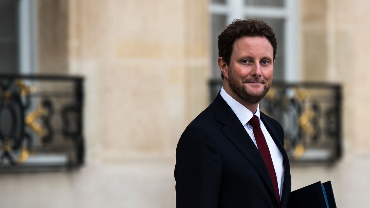 French Transport Minister Clement Beaune at the Elysee Palace on September 20, 2023.