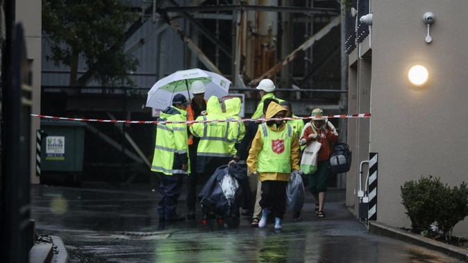 Residents evacuated from their Mt Eden apartments are now allowed back to their homes, 15 days after they were forced out amid fears a historic shot tower could collapse. Photo / George Heard