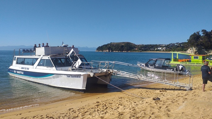 Abel Tasman Sea Shuttles at Kaiteriteri. (Photo / Mike Yardley)