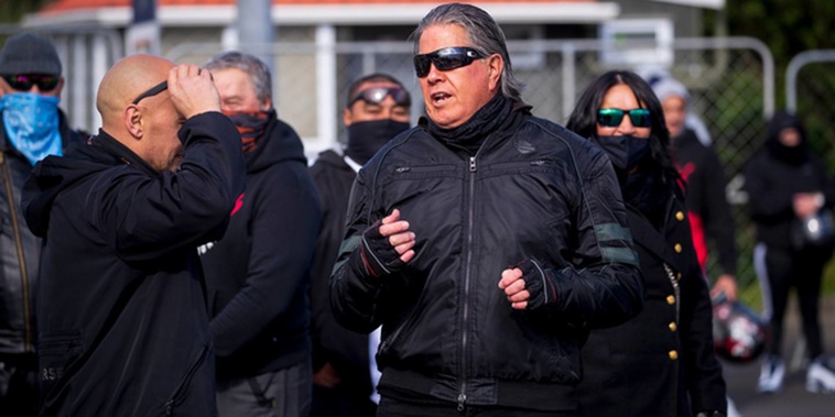 Destiny Church leader Brain Tamaki arrives for the start of the anti-lockdown protest that took place at the Auckland Domain. (Photo / Dean Purcell)