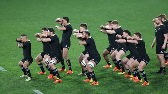 The All Blacks perform the haka ahead of the first test against Fiji. (Photo / Photosport)