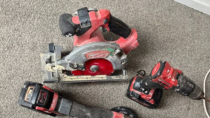 Items recovered by police included multiple power tools, a laptop, gaming console and black Giant mountain e-bike.