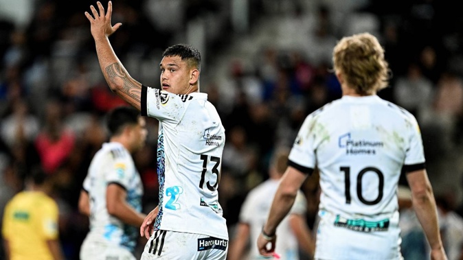 Daniel Rona of the Chiefs looks on during the round 11 Super Rugby Pacific match between Highlanders and Chiefs at Forsyth Barr Stadium Photo/ Joe Allison / Getty Images