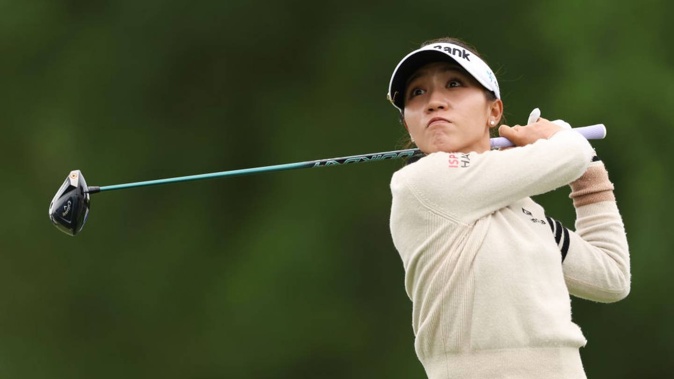 Lydia Ko hits a tee shot on the 13th hole during the first round of the KPMG Women's PGA Championship at Baltusrol Golf Club. Photo / Getty