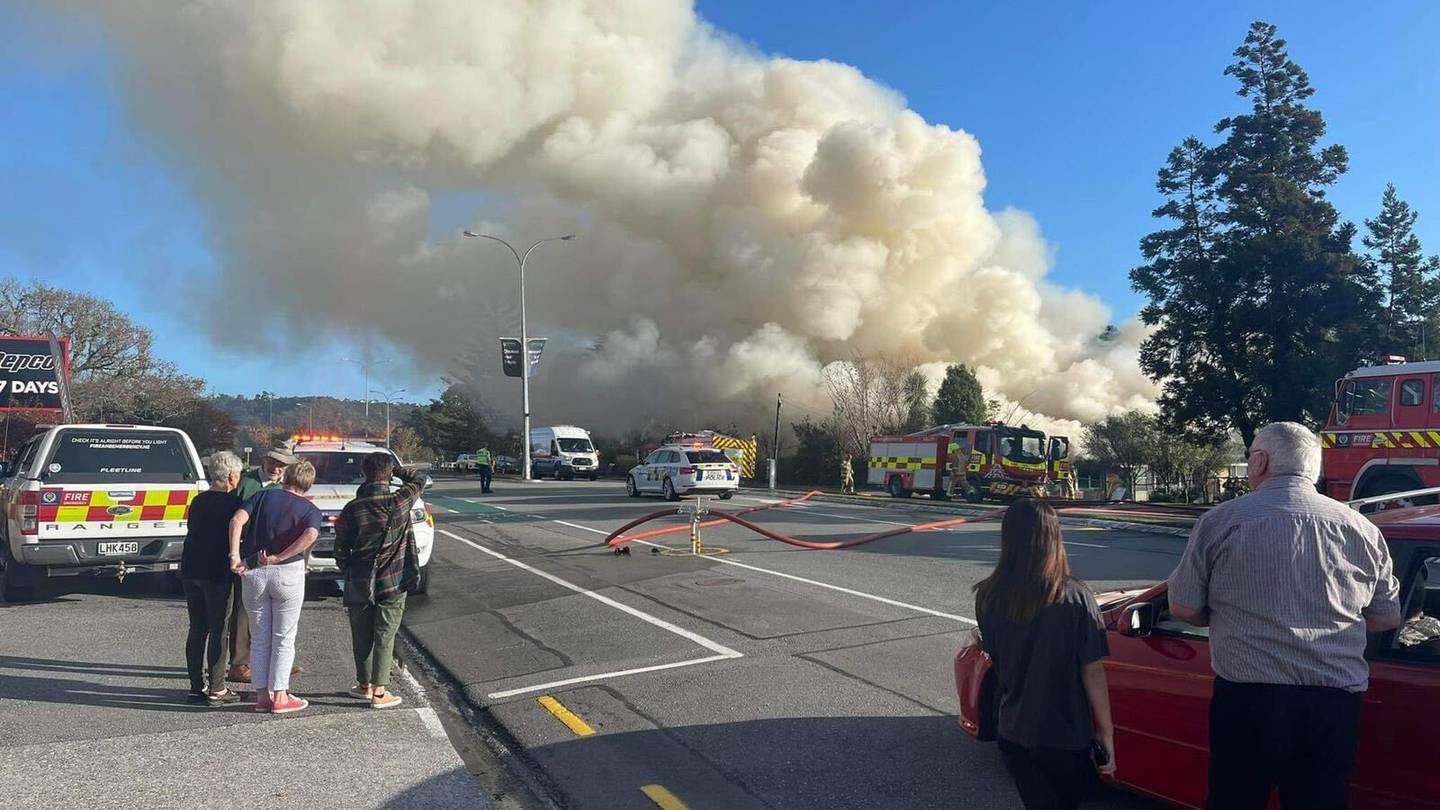 Large blaze in old school building in Greymouth