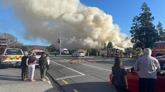 Large blaze in old school building in Greymouth
