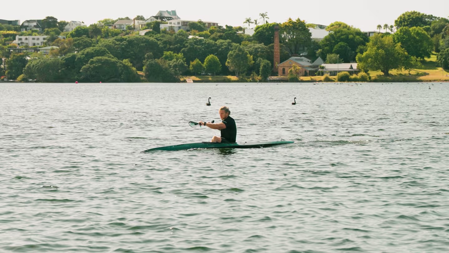 Finn Murphy on Lake Pupuke. Photo / Paralympics NZ.