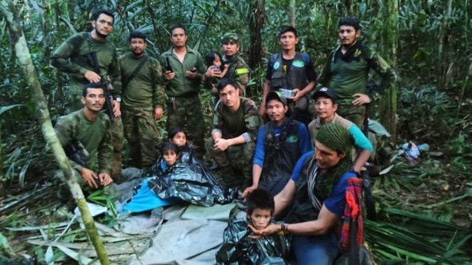Four children missing for six weeks after their plane crashed in the Amazon jungle have been found.