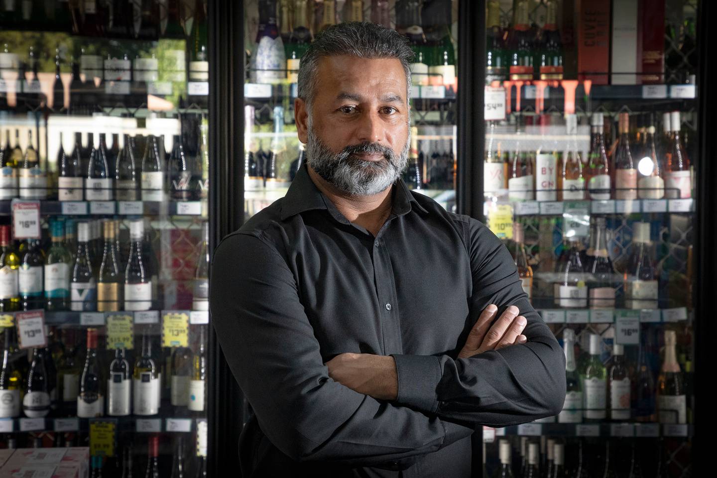 Charanjit Dhillon chased a man out of his store with a pair of nunchucks. Photo / Andrew Warner