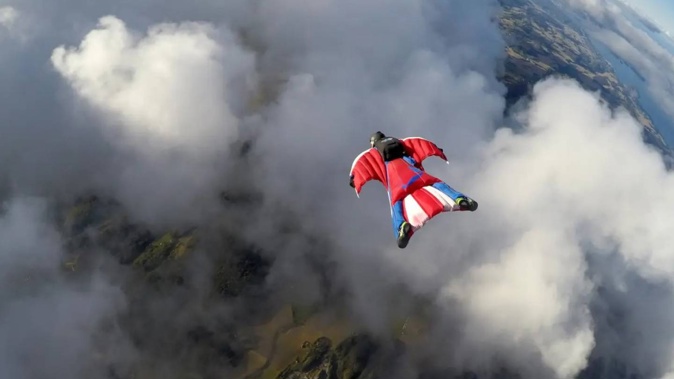 A skydiver died when he was decapitated by the plane's wing.