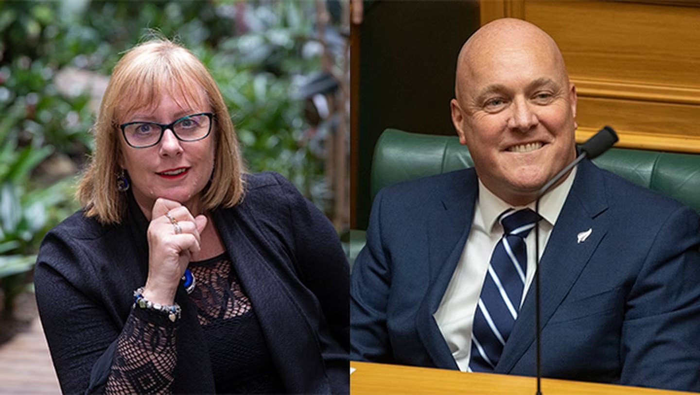 National MP Barbara Kuriger and National leader Christopher Luxon. Photos / Mark Mitchell