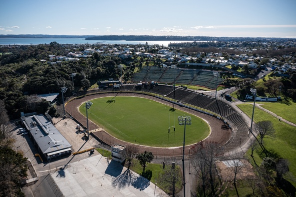 Western Springs Stadium and Park, Western Springs Speedway and Ponsonby Rugby Football Club in Western Springs, Auckland. New Zealand Herald photograph by Jason Dorday 05 July 2024