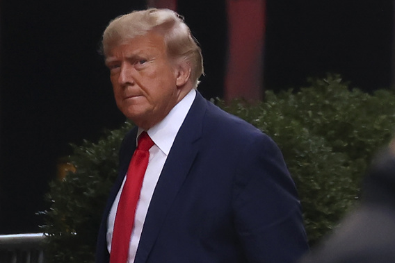 Former US President Donald Trump arrives at Trump Tower. Photo / AP