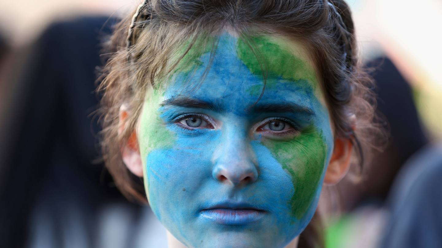 A demonstrator at a climate protest in Wellington in 2019. Photo / Getty Images