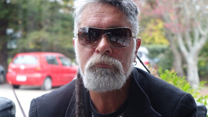Black Power member Kevin Moore says he has a right to live at the Rohotu Block in Waitara. Photo: RNZ / Robin Martin