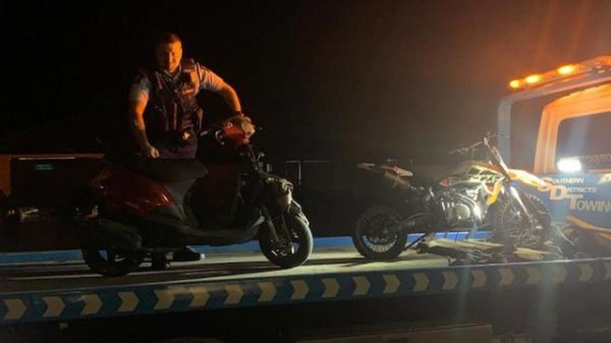 As a result of 12 month of dedicated work targeting these offenders, 59 dirt bikes have been impounded and 39 vehicles have been impounded. (Photo / Supplied)