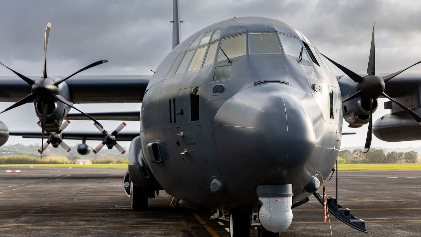 A new Royal New Zealand Air Force plane was forced to abort take off to help the stricken crew of HMNZS Manawanui in Samoa when it suffered a bird strike. Photo / Michael Craig