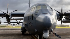A new Royal New Zealand Air Force plane was forced to abort take off to help the stricken crew of HMNZS Manawanui in Samoa when it suffered a bird strike. Photo / Michael Craig