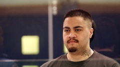 Tipene Te Ahuru appears in the Auckland High Court on May 6, 2024, the first day of his murder trial. He is accused of killing a baby boy on September 18, 2022. Photo / Jason Oxenham