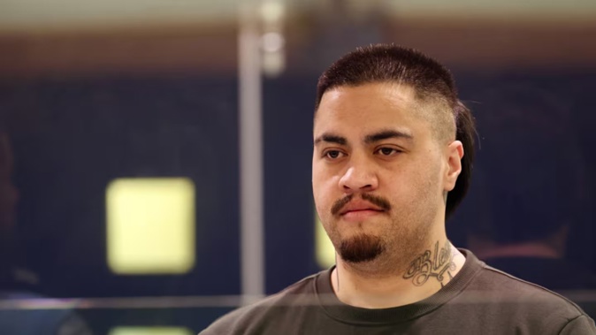 Tipene Te Ahuru appears in the Auckland High Court on May 6, 2024, the first day of his murder trial. He is accused of killing a baby boy on September 18, 2022. Photo / Jason Oxenham