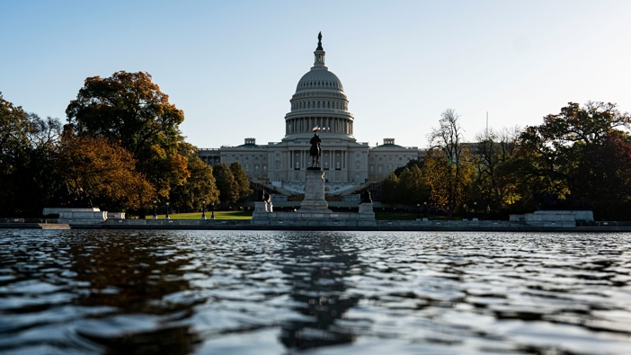 The US Capitol in Washington, DC, US, on Wednesday, Nov. 6, 2024. Democrats' best hope for power in Washington after Donald Trump won back the White House hinges on the outcome of a handful of fiercely competitive US House races. Photographer: Al Drago/Bloomberg via Getty Images