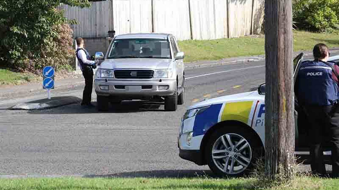 Police in Western Heights this morning following reports of a gunshot. Photo / Andrew Warner