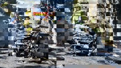 What was left of the car after it caught fire in Puni, near Pukekohe. Photo / Auckland Rescue Helicopter Trust