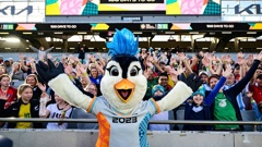 Official mascot Tazuni during the 100 Days to Go event for the Fifa Women's World Cup at Eden Park. Photo / Photosport