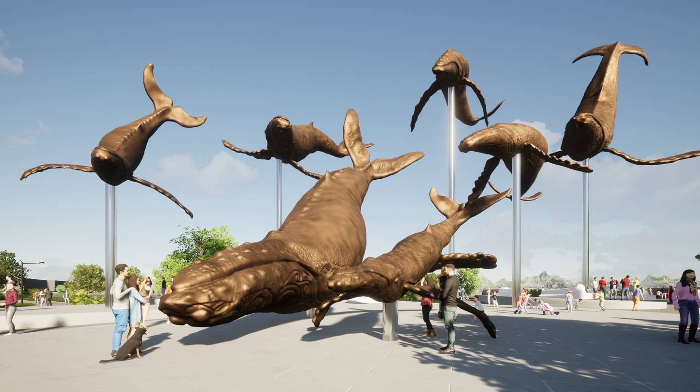  Artistic impression of the Whale Song sculpture park. Graphic / Tilt Architecture
