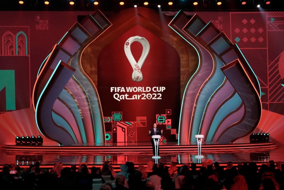 The World Cup draw at the Doha Exhibition and Convention Center in Doha, Qatar. (Photo / AP)