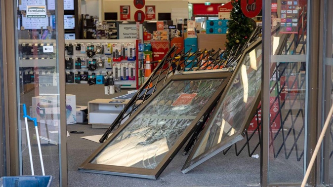 The Hamilton mother helped her sons avoid arrest after they carried out ram raids of Noel Leeming in Cambridge, pictured, and the Super Liquor outlet in Te Awamutu. Photo / Mike Scott